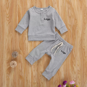 Vente en gros de nouveaux ensembles de survêtements pour enfants d'automne et d'hiver ensemble décontracté en tricot avec fermeture éclair et col montant avec pantalon molletonné brossé - Product Image 2