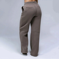 Ensemble de survêtement décontracté en coton uni pour femme, taille oversize, avec sweat-shirt court zippé et pantalon de jogging, 2 pièces