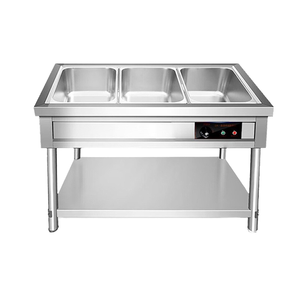 Équipement de cuisine commerciale : Bain-marie électrique en acier inoxydable pour cafétéria et restaurant - Product Image 1
