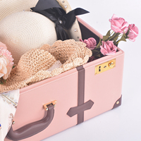 Valise vintage unisexe en similicuir style business avec sangles verrouillées pour voyage et vacances en polyester PU