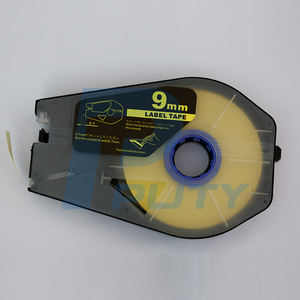PUTY Alta calidad 9MM Negro sobre blanco Cinta de etiquetas Etiqueta de tubo retráctil utilizada para impresoras MK1500 MK2500 - Product Image 2