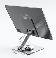 360 rotatif ergonomique bureau tablette PC support en alliage d'aluminium Portable pliable ordinateur portable support de téléphone support pour iPhone iPad