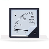 Delixi 6C2 DC Analog Voltmeter Pointer Voltage Meter 0-450V Dial Panel Volt Meter.