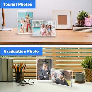 Petit cadre <span class=keywords><strong>photo</strong></span> en acrylique <span class=keywords><strong>4x4</strong></span> pouces cadre <span class=keywords><strong>photo</strong></span> magnétique transparent cadre <span class=keywords><strong>photo</strong></span> sans cadre Double face pour bureau debout libre - Product Image 4