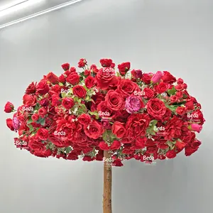 Customized Artificial Simulation Silk Floral Wholesale Wedding Roll Up Flower Centerpiece For Home Decor Wedding