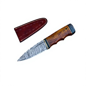 Couteau Sgian Dubh à Lame Fixe en Acier Damas Personnalisé avec Manche en Bois, Couteau de Cérémonie des Highlands pour l'Extérieur – Vente Chaude - Product Image 4