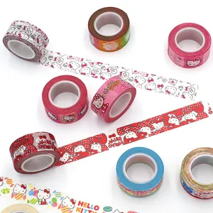 Floral Washi Tape Vintage Set Kawaii Papier Umwelt freundliche dekorative Craft Tape Collection Geschenk verpackung Benutzer definierte Logo Aufkleber