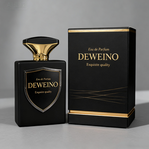 Vente flash - Flacon de <span class=keywords><strong>parfum</strong></span> noir carré en verre pour parfums masculins - Flacon de <span class=keywords><strong>parfum</strong></span> de 50 ml avec boîte - Product Image 1