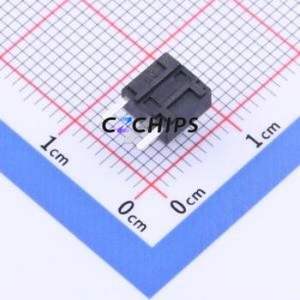 K2-1102DE-F4SW-04 Tactile Switch Bent Lead Through Hole-3P,6x6mm Switch 2.5N Right Angle Insert 6mm 6mm - Product Image 2