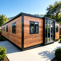 Maison conteneur préfabriquée extensible sur mesure, conforme aux normes australiennes, 30 pieds ou 40 pieds, 2 chambres, 1 salle de bain, galvanisée, type bungalow
