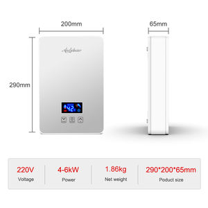 Chauffe-eau électrique instantané 6KW avec écran tactile LED pour hôtel et usage domestique, protection contre la marche à sec, économie d'énergie - Product Image 6