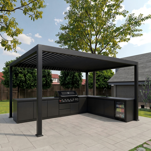 Armoire de cuisine en aluminium personnalisée de qualité supérieure pour camping en plein air barbecue armoire de cuisine moderne en acier inoxydable sous pergola - Product Image 1