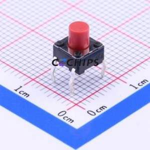 SKHHBYA010 Tactile Switch Through hole Component (THT)-4P,6x6mm Switch Single Pole Single Throw Round Button Through Hole 6mm - Product Image 1