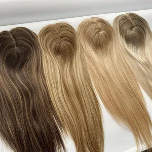 Factory Wholesale Customized Hair Top Piece Russian Virgin Cuticle Aligned Toupee Human Hair Women