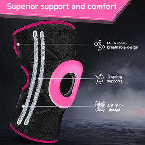 Tùy chỉnh phòng tập thể dục bóng chuyền thể Thao Silicone mùa xuân đan Miếng đệm đầu gối nén tay áo hỗ trợ cú đúp cho bảo vệ chuyên nghiệp đầu gối - Product Image 3