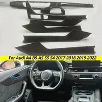 7 pièces fibre de carbone changement de vitesse décor cadre intérieur panneau de porte garniture pour Audi A4 B9 A5 S5 S4 2017-2025 voiture intérieur accessoires