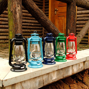 225 mô hình 28cm màu đen kim loại dầu hỏa dầu Đèn lồng cho cắm trại treo móc bao gồm - Product Image 4