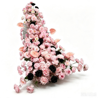 Fleurs artificielles en soie rose et bleue pour mariage, Halloween, Thanksgiving, Nouvel An chinois, décoration de chemin et toile de fond