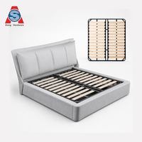 Base de Cama Queen Size Moderna con Estructura Metálica Tapizada y Cajones de Almacenamiento, Cama Plataforma para Dormitorio Principal y Uso Escolar