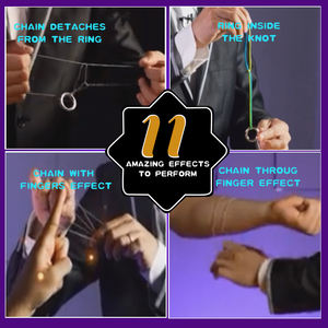 Anello di Ellis 2.0, Trucchi di Magia per Palcoscenico e Close-up, Anello che Scompare, Separazione di Anello e Catena, Illusione Magica, Accessori per Trucchi - Product Image 6