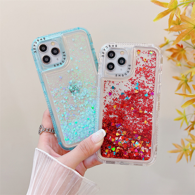 2026 Luxury Waterproof TPU PC Phone Case Manufacture Glitter Liquid Sandy Case Moving Liquid Mobiles Cases for iPhone 16 Pro Max