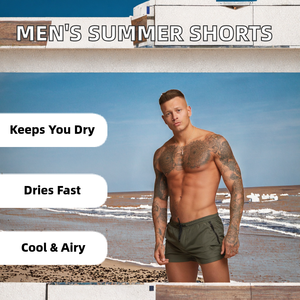 Shorts de Baño para Hombre, Casuales, Impermeables, Transpirables, de Secado Rápido, Ecológicos, Cintura Elástica, Cintura Baja, para Gimnasio - Product Image 2