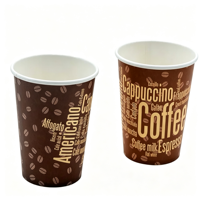 Gobelet en papier à paroi simple biodégradable et recyclable avec feuille d'or, taille personnalisée, motif personnalisé, logo personnalisé, qualité alimentaire, jetable, pour café chaud