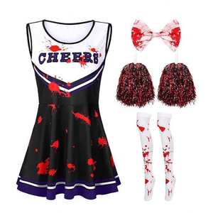 Alta calidad Halloween niños Zombie <span class=keywords><strong>animadora</strong></span> traje niños niña baile Rendimiento uniforme falda traje - Product Image 2