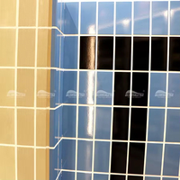 Accessoires d'extérieur, carreaux de porcelaine pour les coins et les bords des piscines, bordure bleue mélangée, carreaux incurvés, bordure de lavabo
