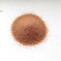 Sable de grenat rose de rivière haute pureté 80 mesh, abrasif à faible teneur en poussière pour la découpe de précision au jet d'eau de panneaux de roche, de pierre et de verre