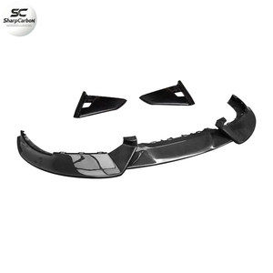 3 pièces de lèvre avant en fibre de carbone pour <span class=keywords><strong>Porsche</strong></span> Taycan 9J1 <span class=keywords><strong>4S</strong></span> berline 4 portes 2019 - 2023 - Product Image 3