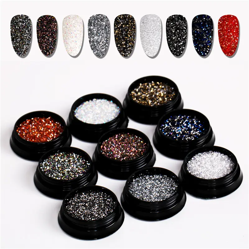 Nieuwe Manicure New York Storm Micro-Diamant Gemengde Nagelsticker Grind Crystal Sand Nail Art Sieraden Nagelstenen Crystal Strass