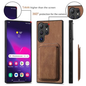 Per Samsung Galaxy S25 S24 Ultra S23 <span class=keywords><strong>S22</strong></span> Plus S21 A16 A04S A25 A36 A56 custodia porta carte magnetiche portafoglio in pelle sintetica - Product Image 3