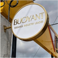 Boîte à lumière LED personnalisée avec logo, panneau lumineux rond en métal, enseigne lumineuse, boîte à lumière personnalisée avec logo d'entreprise, enseigne avec nom