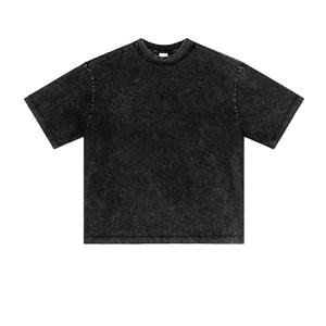 เสื้อยืด TKAN584D ลายเรียบง่าย สไตล์ลำลอง ผ้าถักน้ำหนัก 260 กรัม ล้างแบบวินเทจ ทรงโอเวอร์ไซส์ พิมพ์ลายสกรีน โลโก้แบรนด์สั่งทำได้ - Product Image 2