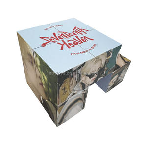 Jouets de <span class=keywords><strong>cube</strong></span> personnalisés de haute qualité de promotion, photos imprimées, cubes pliables magiques carrés - Product Image 4