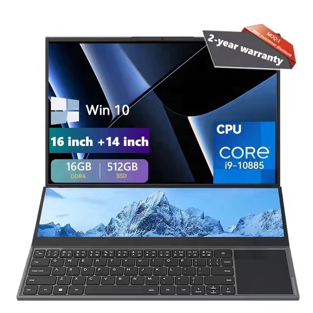 OEM Logo 16-Inch Touch Screen Laptop with Two Monitors Intel Xeon W-10855M 10th Gen 10885H 16GB RAM 512GB SSD