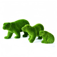 Ornements de lapins en herbe artificielle réaliste pour la décoration festive de la maison et des jardins