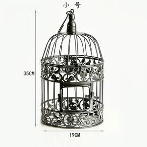 Ev bahçe dekorasyonu için toptan fiyat büyük dekoratif siyah demir düğün kuş kafesi özelleştirmek - Product Image 3