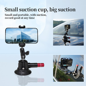 Support de caméra à ventouse en aluminium de 3 pouces avec trous ARRI 1/4'' à dégagement rapide, compatible voiture <span class=keywords><strong>pour</strong></span> <span class=keywords><strong>OSMO</strong></span> Pocket 3 Insta360 <span class=keywords><strong>iPhone</strong></span> - Product Image 3