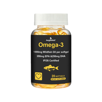 AegleWell Huile de Poisson Sauvage Oméga 3 Certifiée IFOS en Gélules Molles 1000mg 350mg EPA 250mg DHA – Soutien Cœur, Cerveau et Bien-être Quotidien