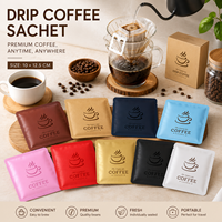 Sachets de thé en Mylar imprimés sur mesure 3x4, thermoscellables, à trois soudures latérales, mini-filtres à café anti-goutte, petits sachets d'emballage de thé mats