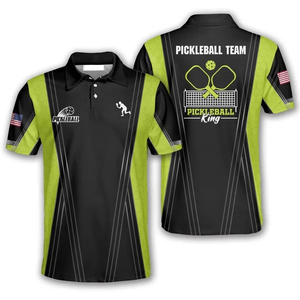 Nuevo diseño de manga corta con logotipo personalizado para polos bordados o impresos 100% algodón Pickleball Jersey - Product Image 5