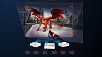 Projecteur vidéo BenQ SP4700 3000 lumens ANSI 3840x2160 Lampe DLP 4k UHD pour jeux portable prêt pour Internet prêt pour 3D