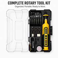 Kit de mini-perceuse et meuleuse au lithium 7,2 V, outil rotatif avec moteur sans balais et vitesse variable pour la découpe, la gravure, le ponçage et le polissage