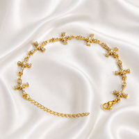 Nouveau Bracelet Ciel Étoilé en Acier Inoxydable, Design de Niche Haut de Gamme, Luxe Léger, Tendance Mode Européenne et Américaine, avec Zircon Croisé