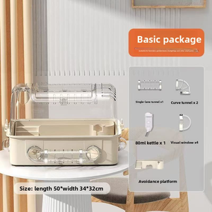 Cage à <span class=keywords><strong>hamster</strong></span> de luxe extra-large à plusieurs niveaux, en plastique, panoramique, transparente, pour hamsters syriens - Product Image 6