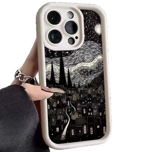 Funda para Teléfono Compatible con iPhone 17 Pro Max 16, Diseño Noche Estrellada de Van <span class=keywords><strong>Gogh</strong></span>, con Cordón, Kit de Limpieza y Pulverización - Product Image 5
