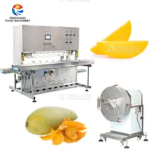 Macchina per la lavorazione agricola 8 station mango peeling automatico grande tipo di frutta chips macchina da taglio per piante da frutto