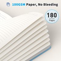 Cuaderno de Notas con Forro Oucaru, Paquete de 4, 180 Páginas, A5, Papel Grueso de 100 GSM, Diario Pequeño para Mujeres, Hombres, Trabajo, Negocios, Escuela